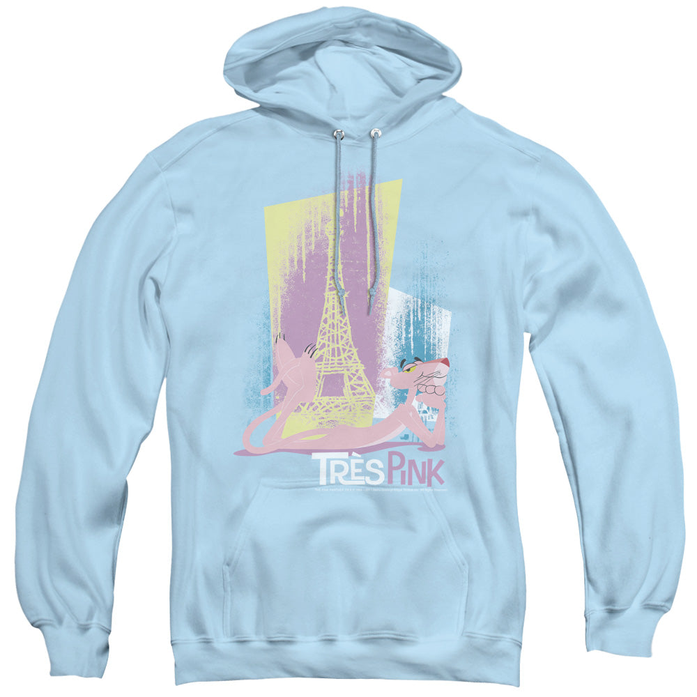 Pink Panther Tres Pink Mens Hoodie Light Blue Officially Licensed