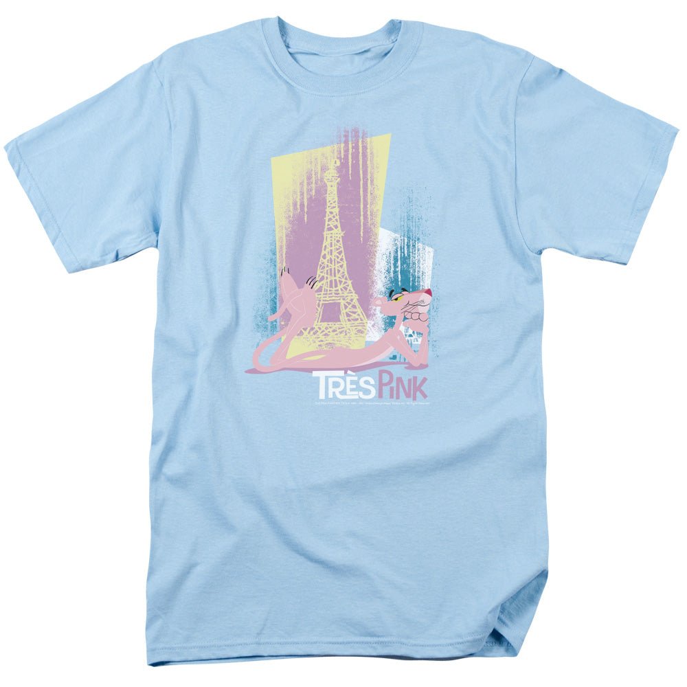 Pink Panther Tres Pink Mens T Shirt Light Blue Officially Licensed