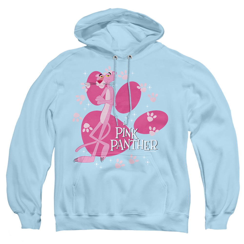 Pink Panther Walk All Over Mens Hoodie Light Blue Officially Licensed
