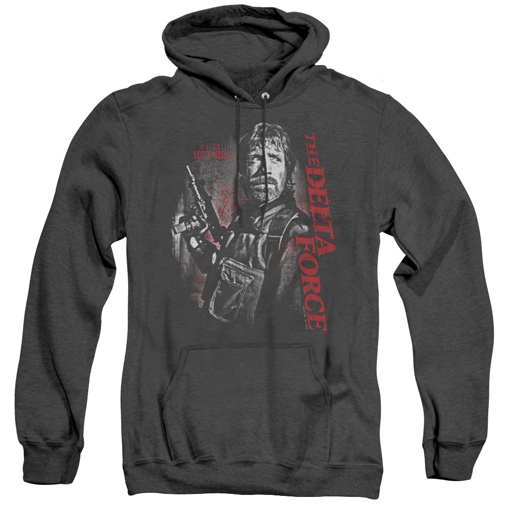 Delta Force Black Ops Mens Heather Hoodie Black Officially Licensed