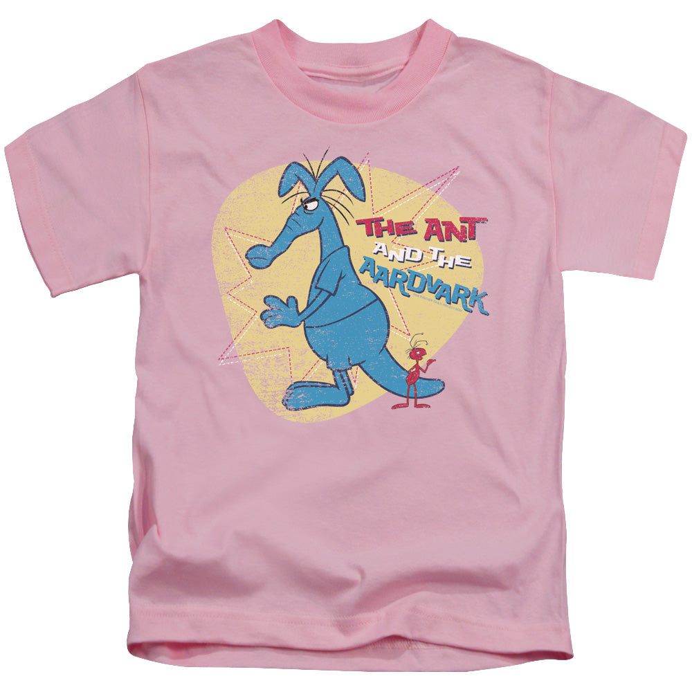 Pink Panther Ant And Aardvark Juvenile Kids Youth T Shirt Pink Officially Licensed