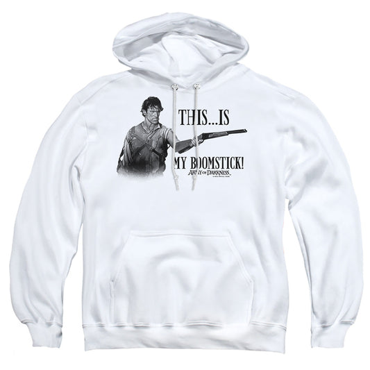 Army Of Darkness Boomstick! Mens Hoodie White Officially Licensed