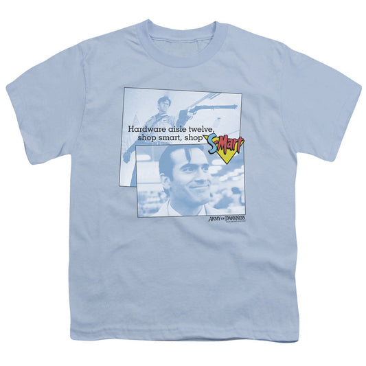 Army Of Darkness Shop S Mart Kids Youth T Shirt Light Blue Officially Licensed