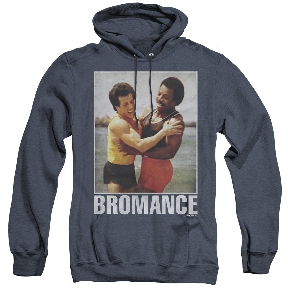 Rocky Bromance Heather Mens Hoodie Navy Officially Licensed