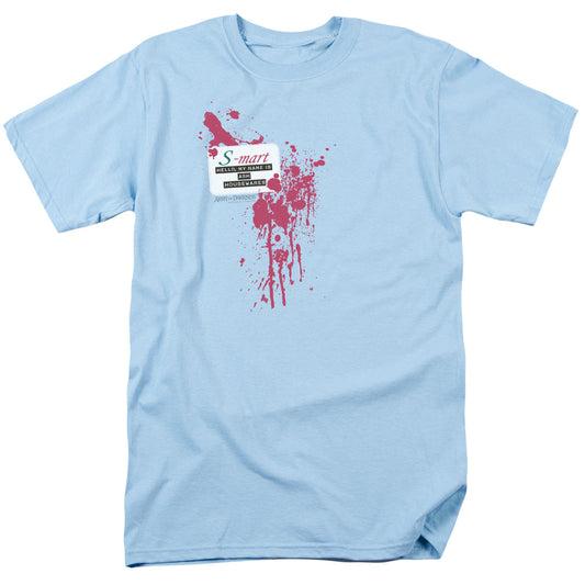 Army Of Darkness S Mart Name Tag Mens T Shirt Light Blue Officially Licensed