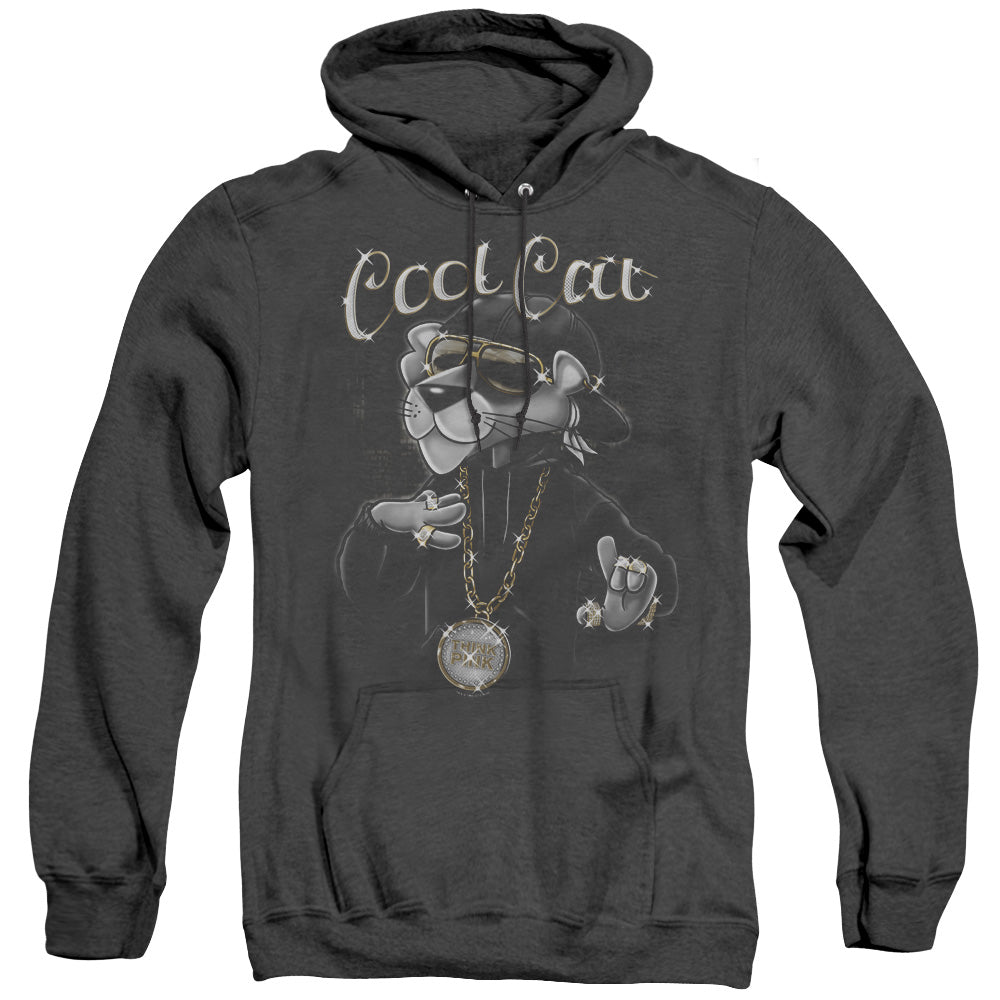 Pink Panther Cool Cat Heather Mens Hoodie Black Officially Licensed