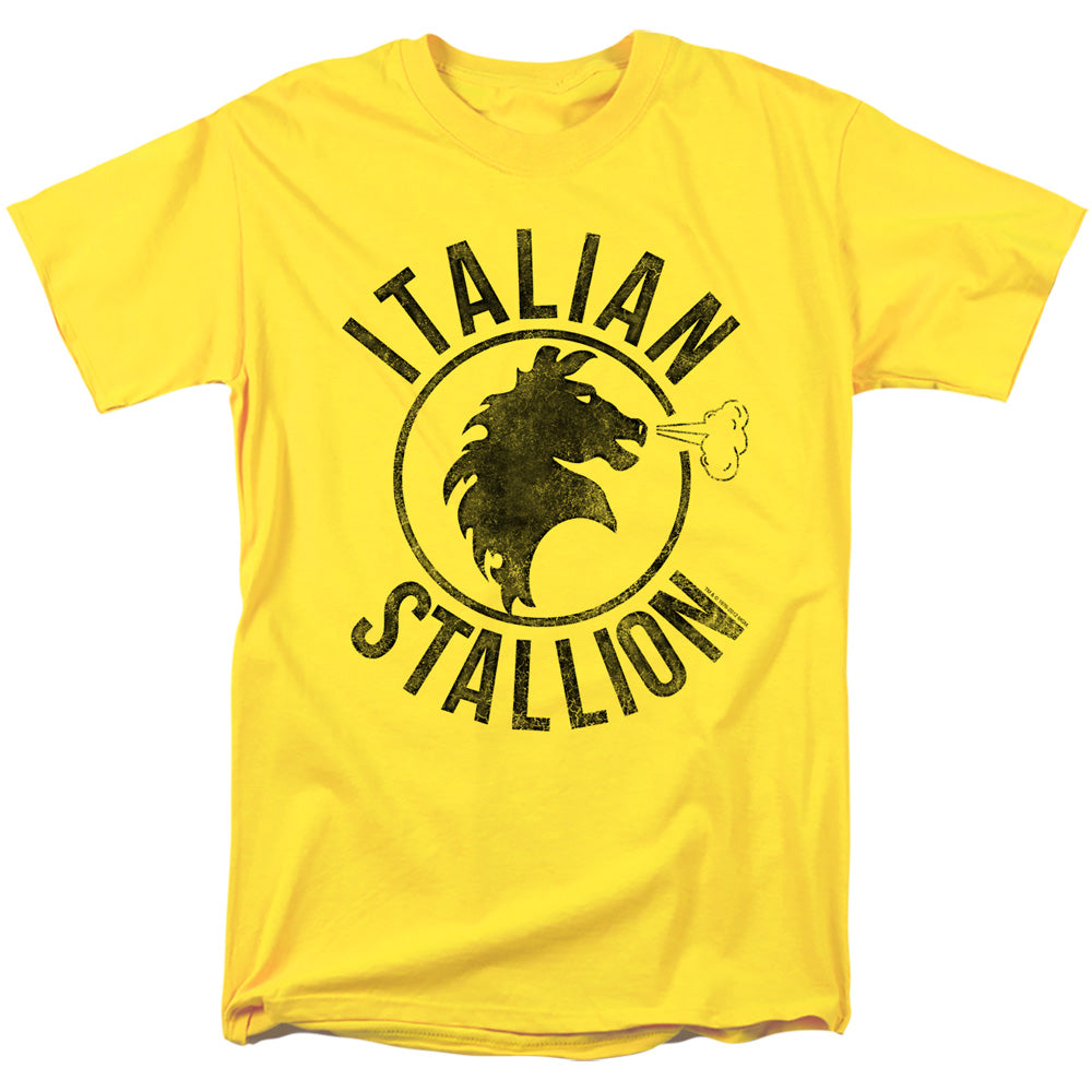Rocky Italian Stallion Horse Mens T Shirt Yellow Officially Licensed