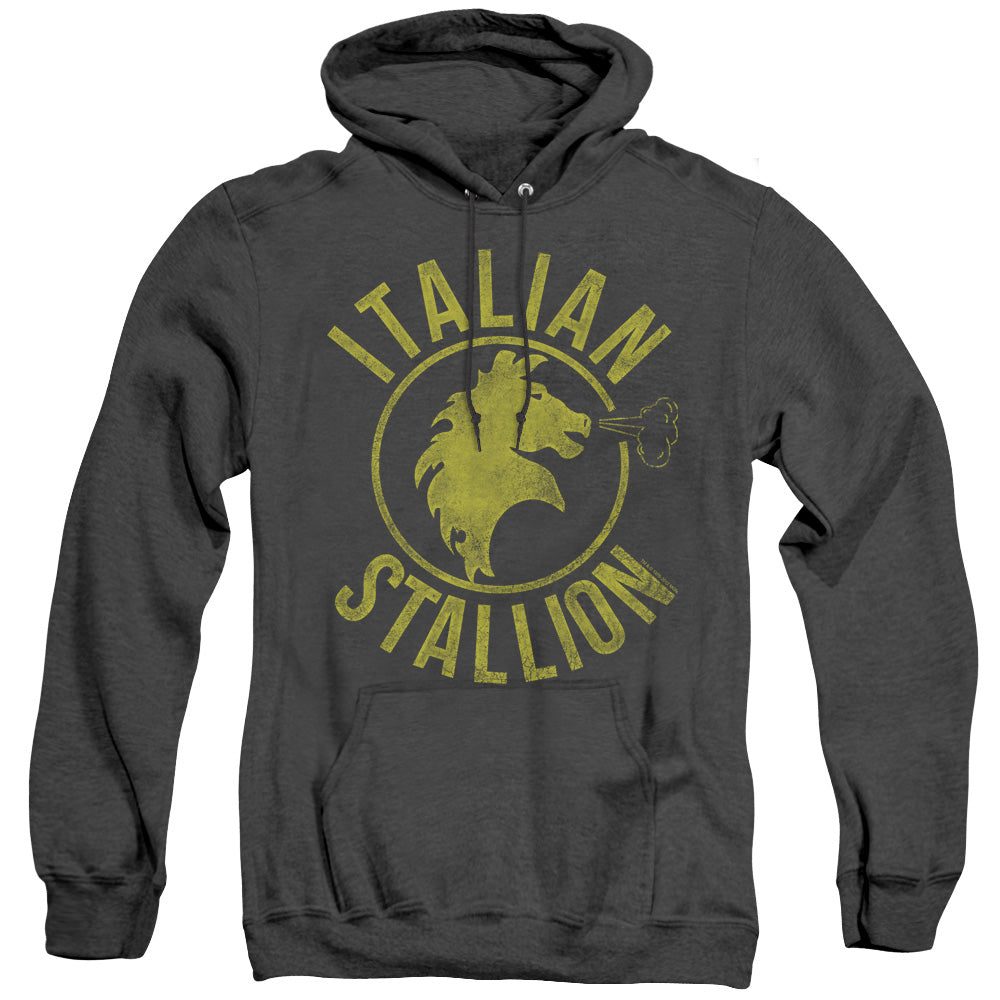 Rocky Italian Stallion Horse Heather Mens Hoodie Black Officially Licensed