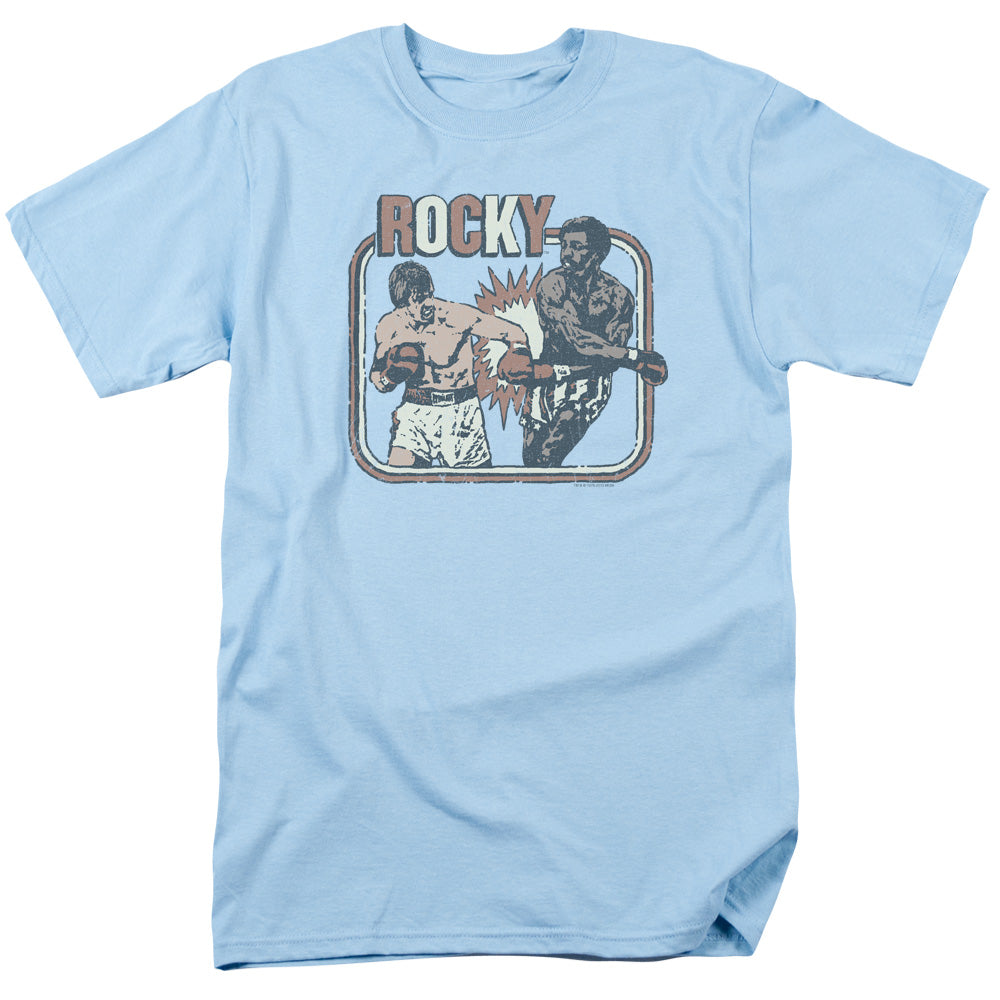 Rocky Big Fight Mens T Shirt Light Blue Officially Licensed
