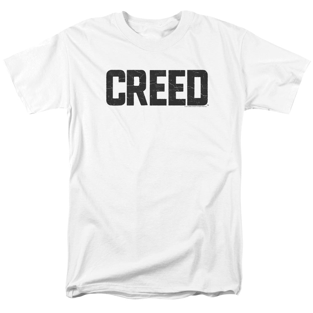 Creed Cracked Logo Mens T Shirt White Officially Licensed