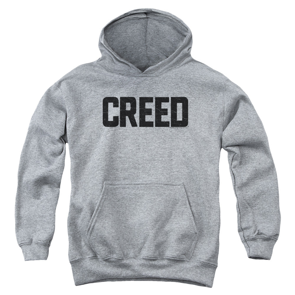 Creed Cracked Logo Kids Youth Hoodie Athletic Heather Officially Licensed