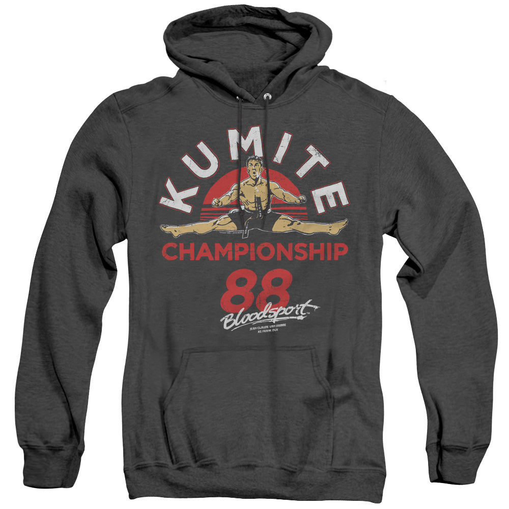 Bloodsport Championship 88 Mens Heather Hoodie Black Officially Licensed