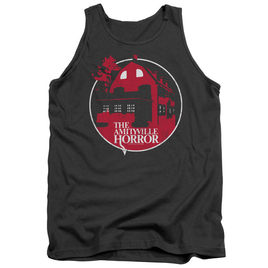 Amityville Horror Red House Mens Tank Top Shirt Charcoal Officially Licensed
