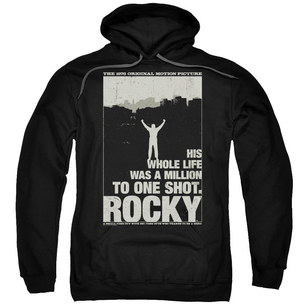 Rocky Silhouette Mens Hoodie Black Officially Licensed