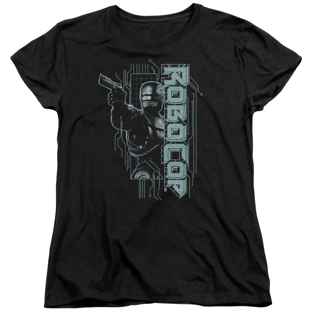 Robocop Murphy Split Womens T Shirt Black Officially Licensed