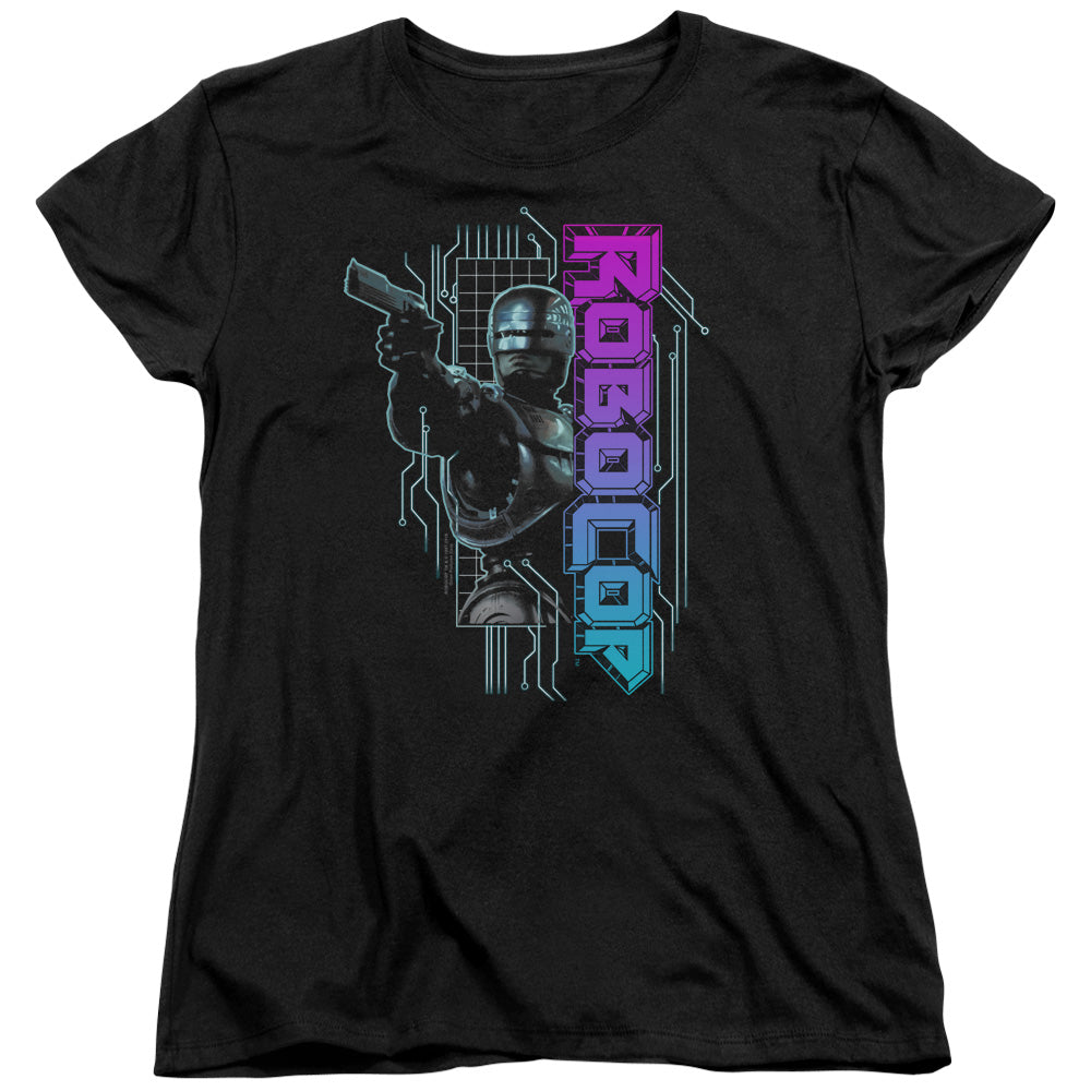 Robocop Robo Neon Womens T Shirt Black Officially Licensed