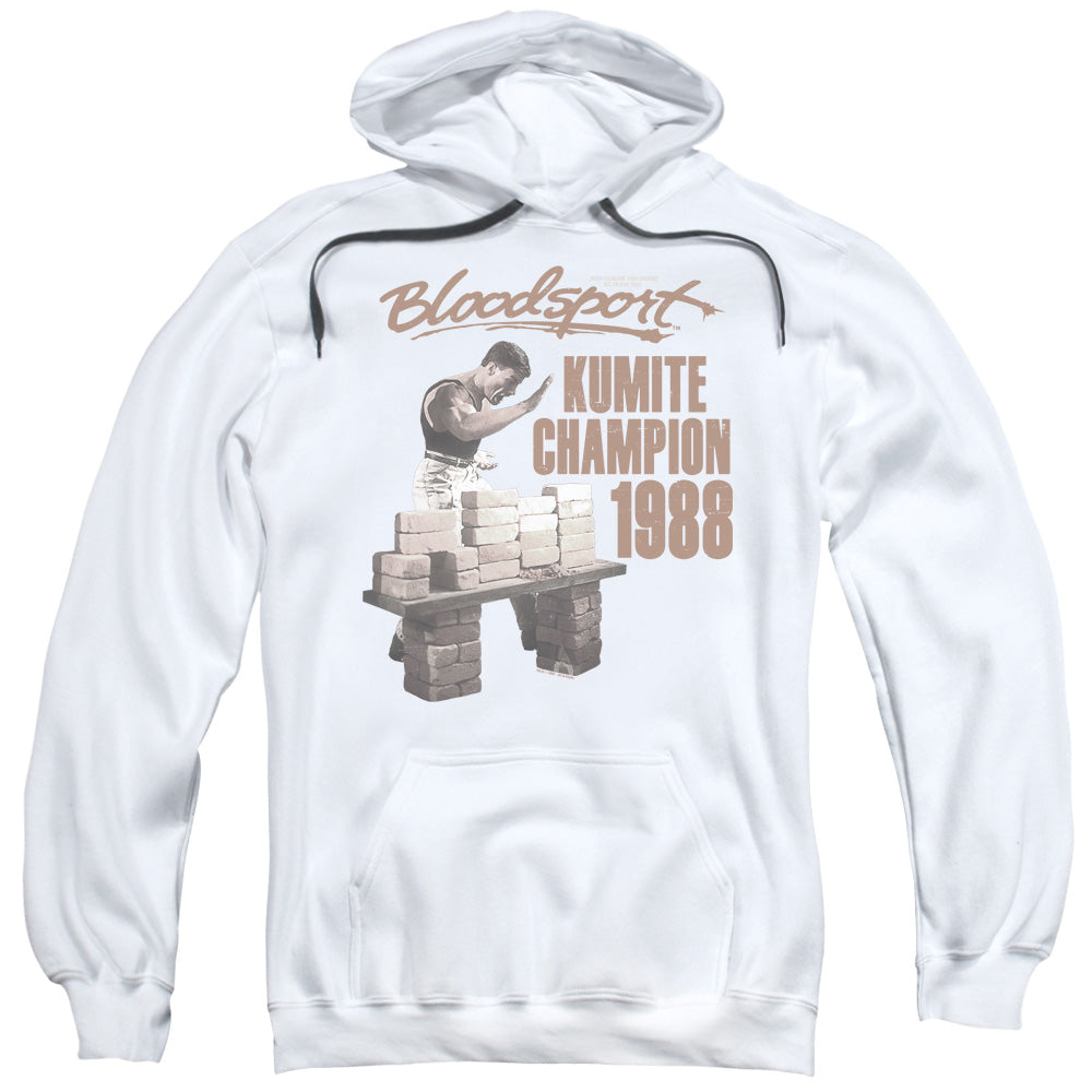 Bloodsport Dux Smash Mens Hoodie White Officially Licensed