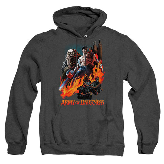 Army Of Darkness Painted Evil Mens Heather Hoodie Black Officially Licensed