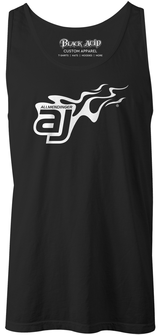 AJ Allmendinger - Men's Tank White Flame Logo
