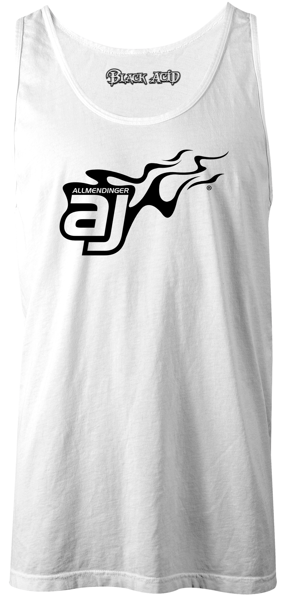 AJ Allmendinger - Men's Tank Black Flame Logo