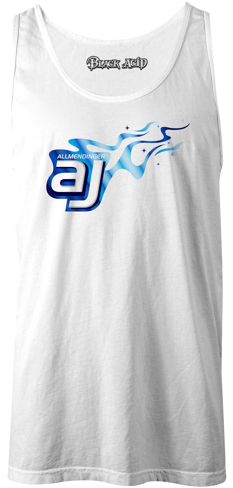 AJ Allmendinger - Men's Tank Blue Flame Logo