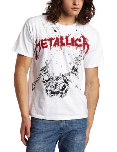 Metallica Men'S Metallica God Wake Me T-Shirt, White, X-Large [T-Shirt] - Rock Band Apparel