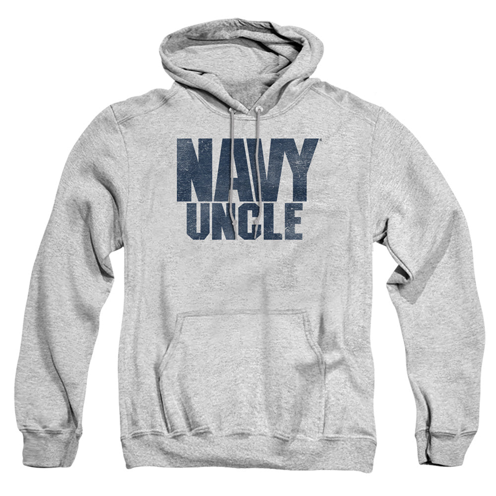 Navy Uncle Mens Hoodie Athletic Heather Officially Licensed