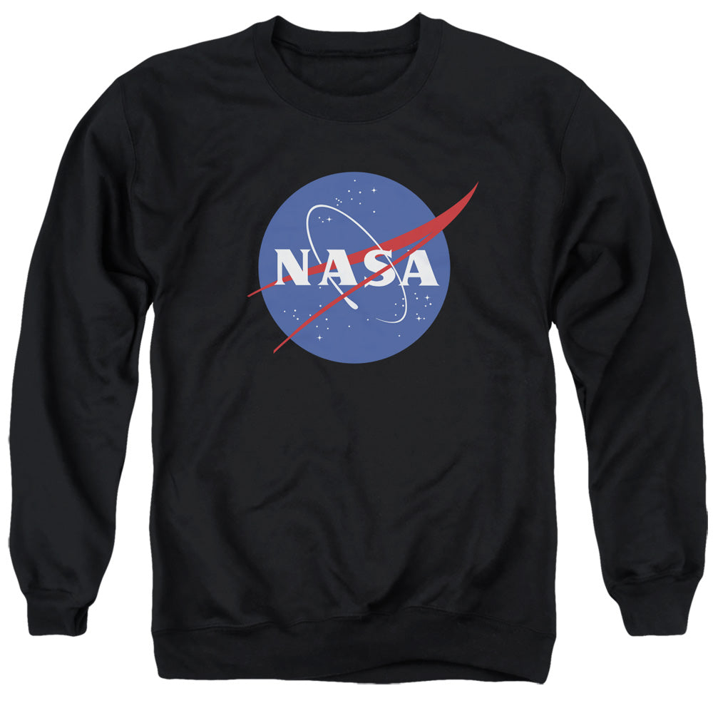 Nasa Meatball Logo Mens Crewneck Sweatshirt Black Officially Licensed