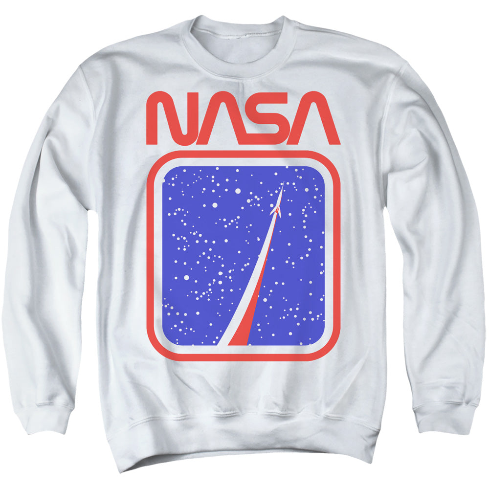 Nasa To The Stars Mens Crewneck Sweatshirt White Officially Licensed