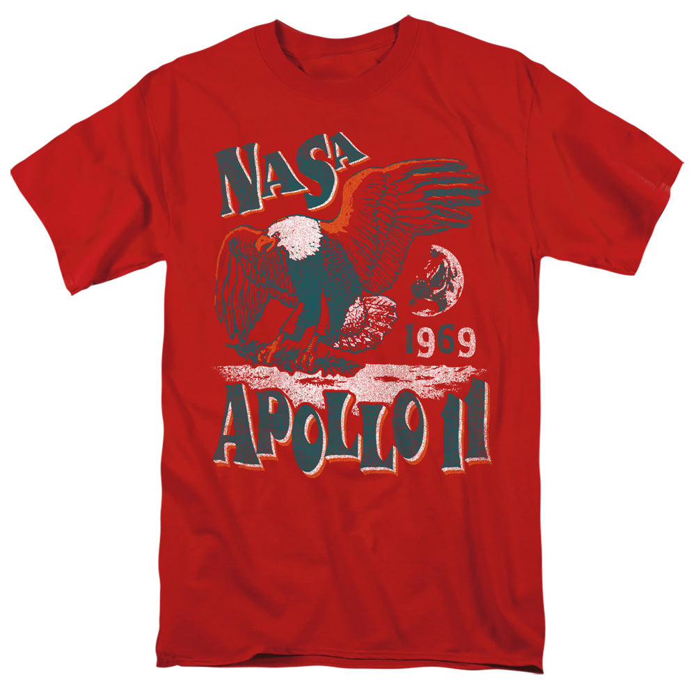 Nasa Apollo 11 Mens T Shirt Red Officially Licensed