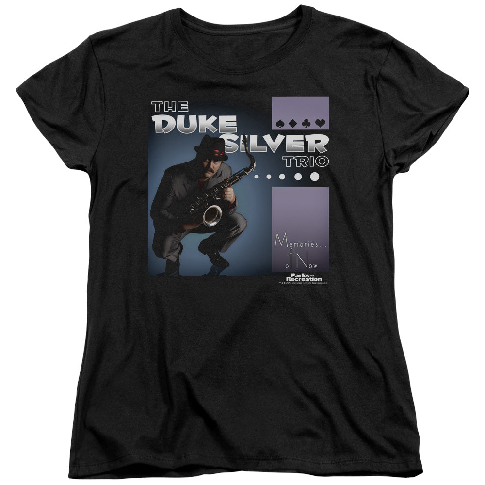 Parks And Rec Album Cover Womens T Shirt Black