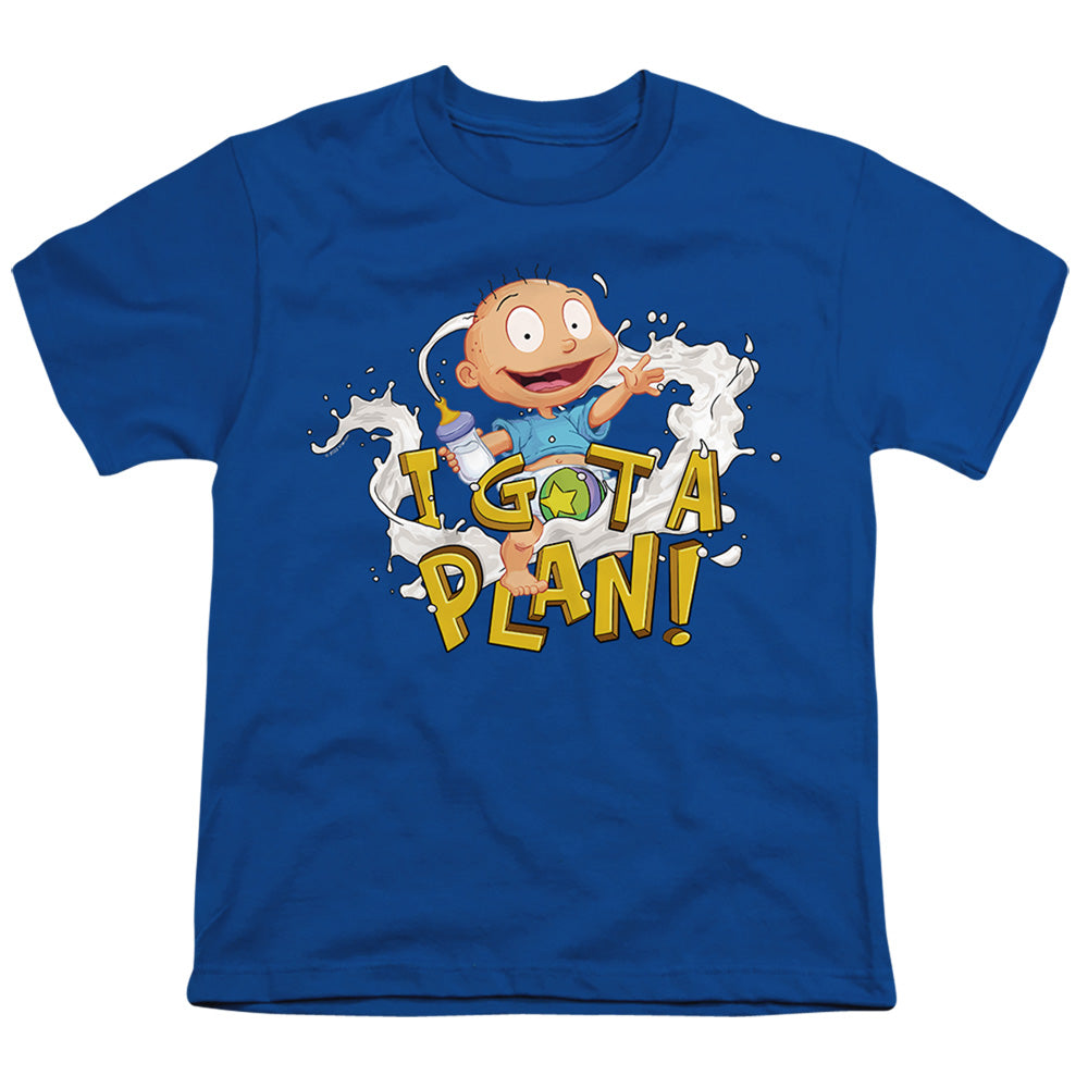 Rugrats Tommy Pickles Has A Plan Kids Youth T Shirt Royal Blue Officially Licensed