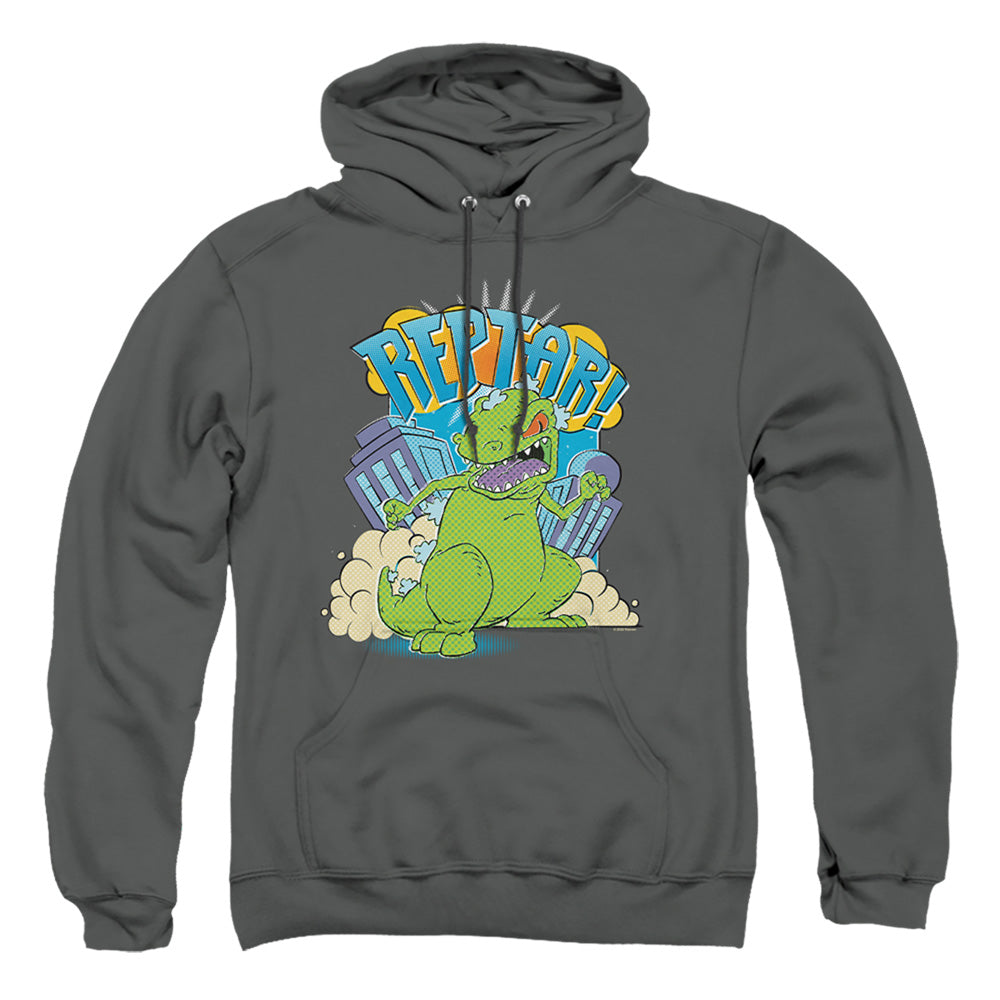 Rugrats Reptar Stomp Mens Hoodie Charcoal