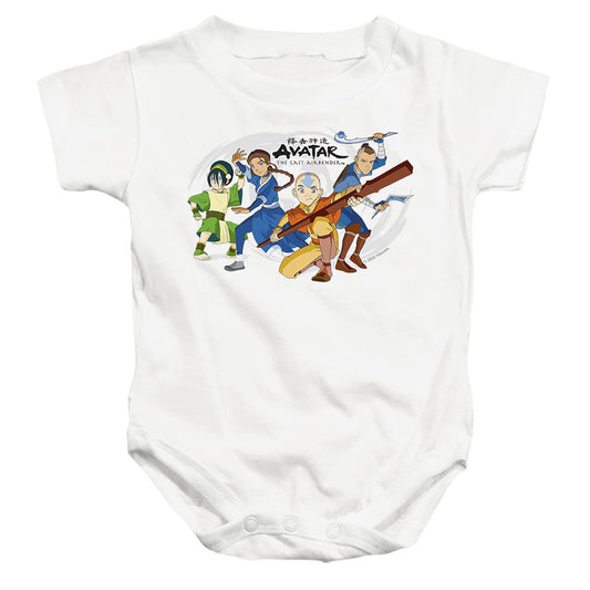 Avatar The Last Airbender Avatars Group Infant Baby Snapsuit White Officially Licensed