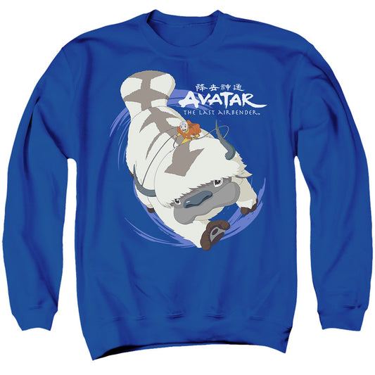 Avatar The Last Airbender Appa In Flight Mens Crewneck Sweatshirt Royal