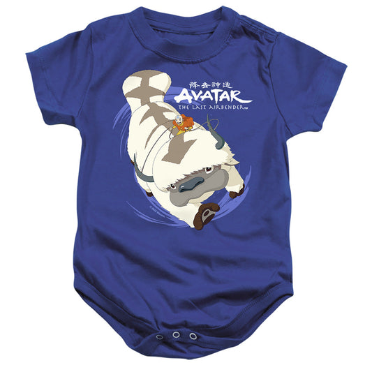 Avatar The Last Airbender Appa In Flight Infant Baby Snapsuit Royal Blue Officially Licensed