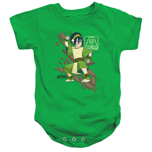 Avatar The Last Airbender Toph Rock Slide Infant Baby Snapsuit Kelly Green Officially Licensed