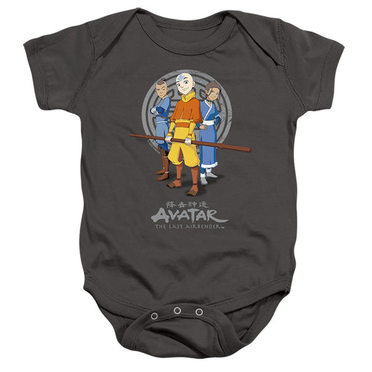Avatar The Last Airbender Team Avatar Infant Baby Snapsuit Charcoal Officially Licensed