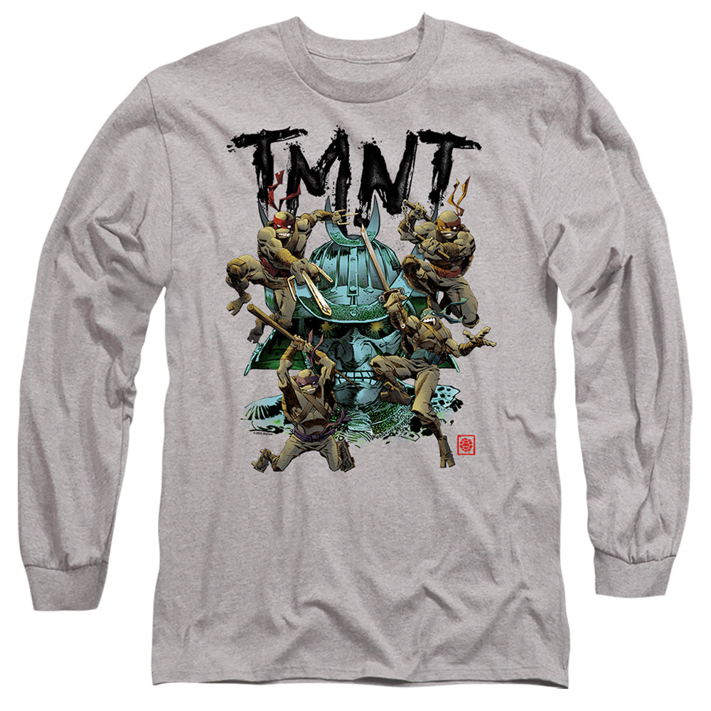 Tmnt Feudal Japan Mens Long Sleeve Shirt Athletic Heather Officially Licensed