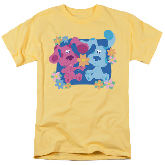 BlueÕS Clues (Classic) Magenta And Flowers Mens T Shirt Banana Officially Licensed