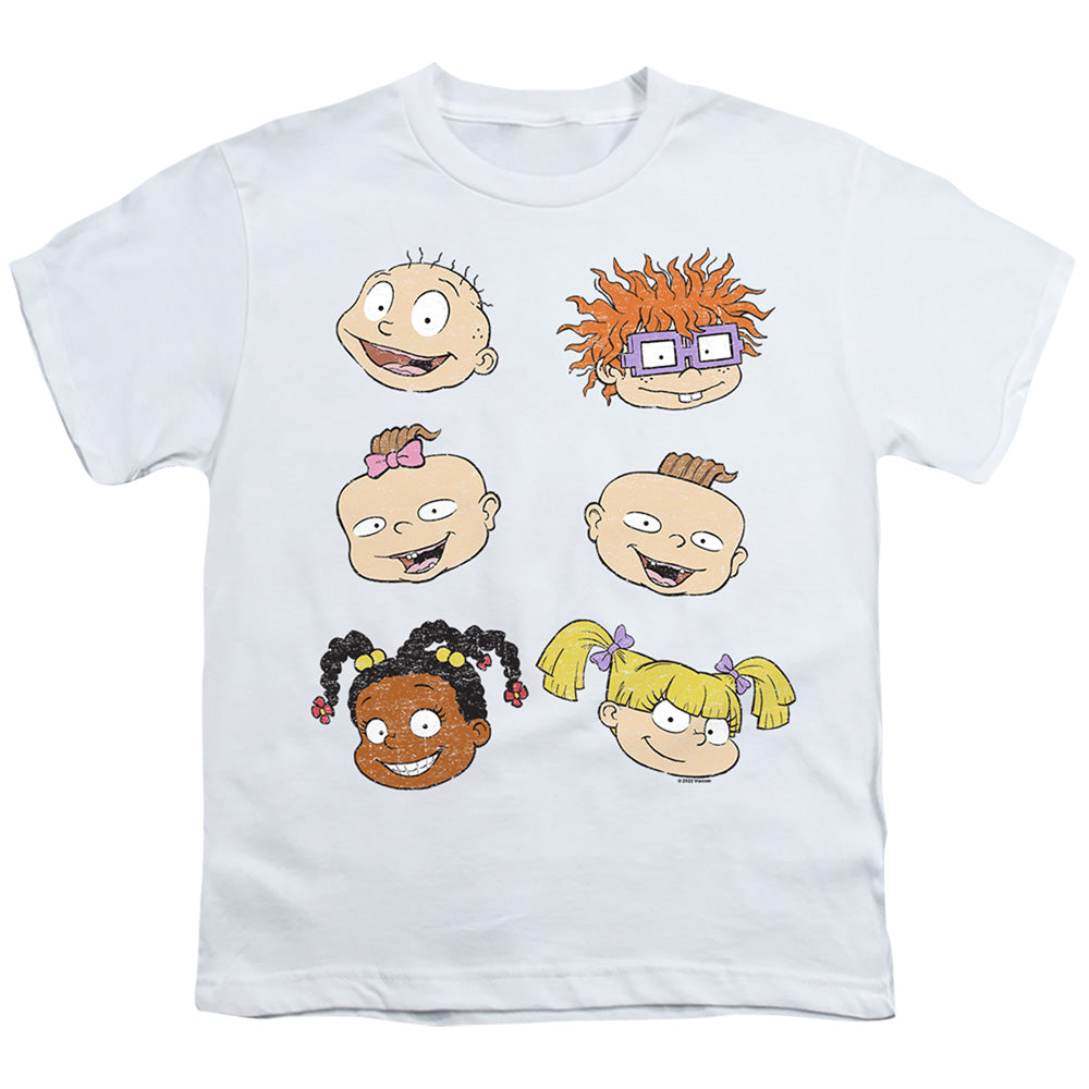Rugrats Character Heads Kids Youth T Shirt White Officially Licensed