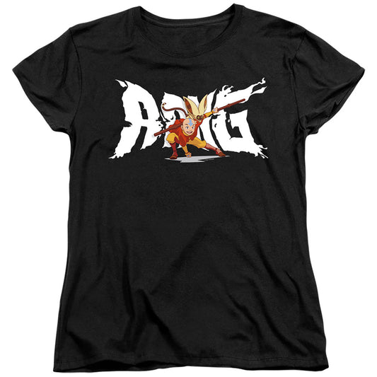Avatar The Last Airbender Aang And Momo Womens T Shirt Black Officially Licensed