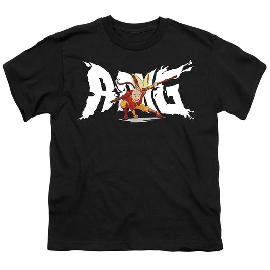 Avatar The Last Airbender Aang And Momo Kids Youth T Shirt Black Officially Licensed