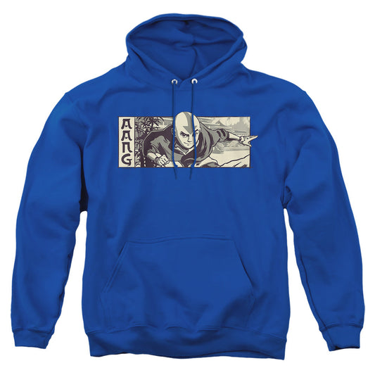 Avatar The Last Airbender Illustrated Aang Mens Hoodie Royal Officially Licensed