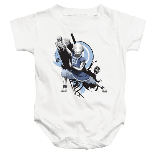 Avatar The Last Airbender Energybending Aang Infant Baby Snapsuit White Officially Licensed