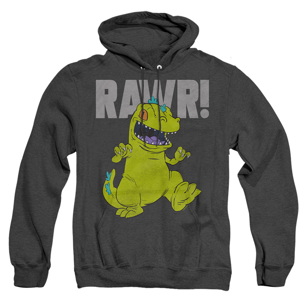 Rugrats Reptar Mens Heather Hoodie Black Officially Licensed