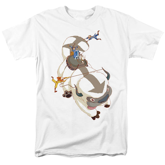 Avatar The Last Airbender Hang On Appa Mens T Shirt White
