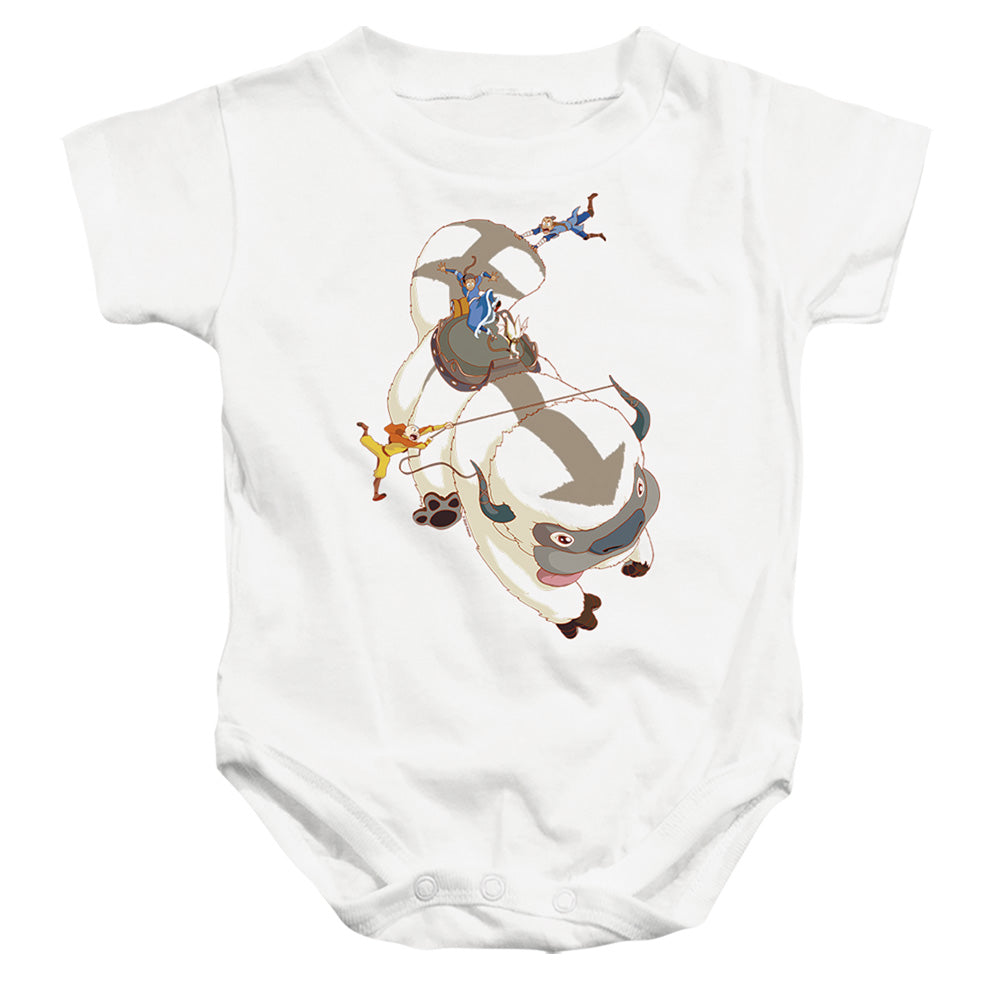 Avatar The Last Airbender Hang On Appa Infant Baby Snapsuit White Officially Licensed