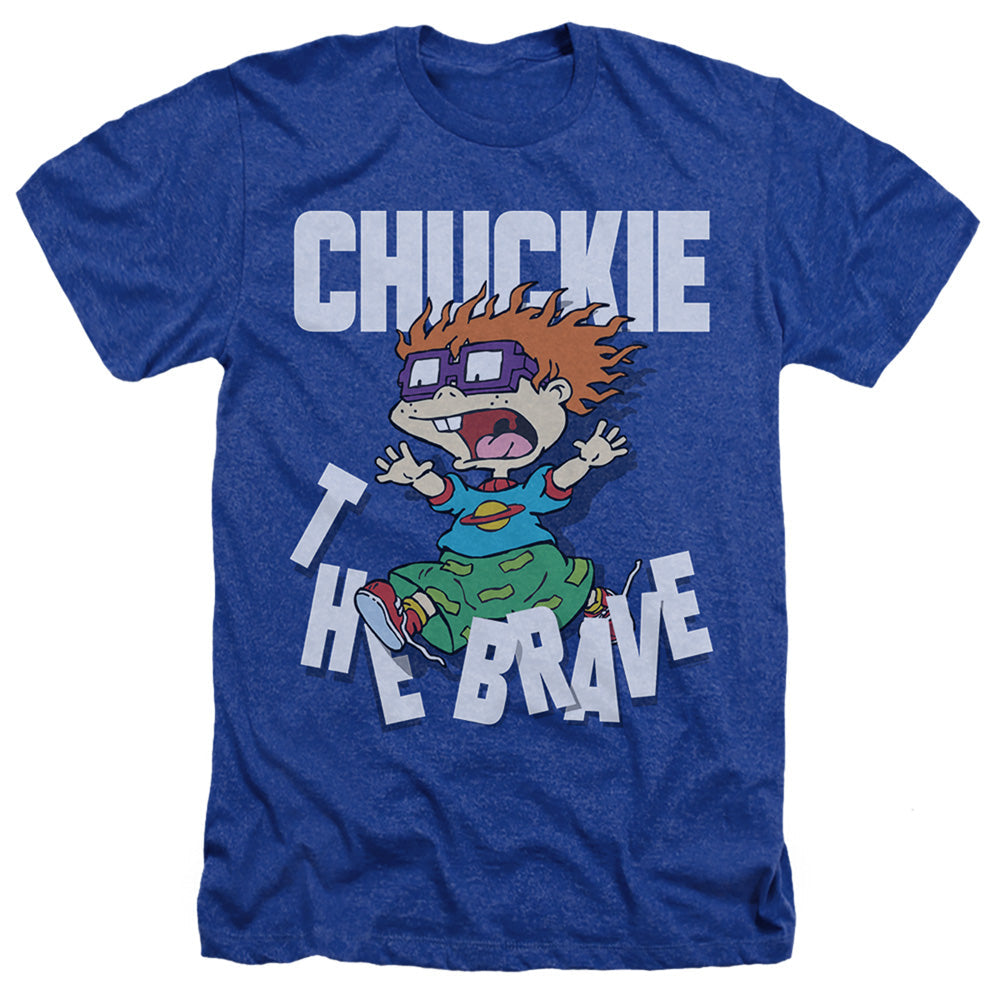 Rugrats Chuckie The Brave Heather Mens T Shirt Royal Blue Officially Licensed