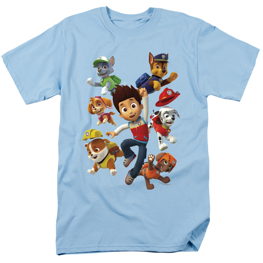 Paw Patrol Ryderâ€™S Pups Mens T Shirt Light Blue Officially Licensed
